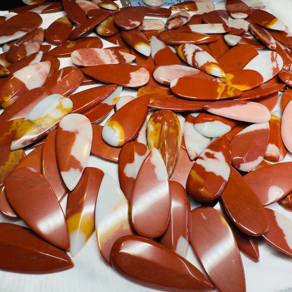 Large lot of large natural Jasper cabachon gemstones for jewelry making - Picture 2 of 5